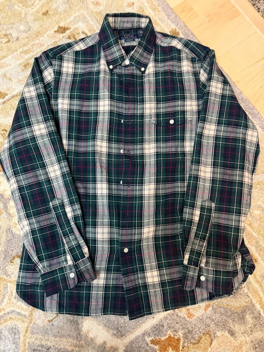 Polo Ralph Lauren Classic Fit Plaid Button Down Shirt Size M